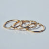Set of Four 14k Gold Fill Stacking Rings - Chevron, Medallion, Hammered, and Classic