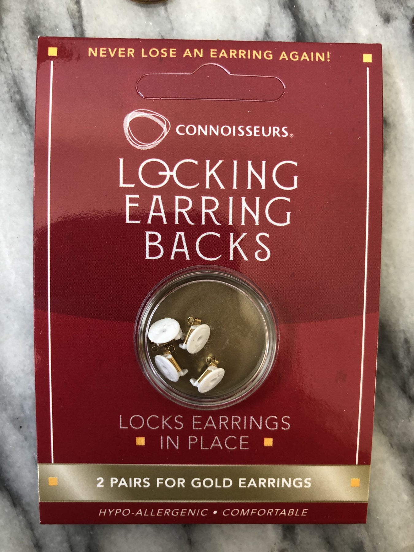 Lox Secure Locking Earring Backs. Gold Tone. Lifetime Guarantee 